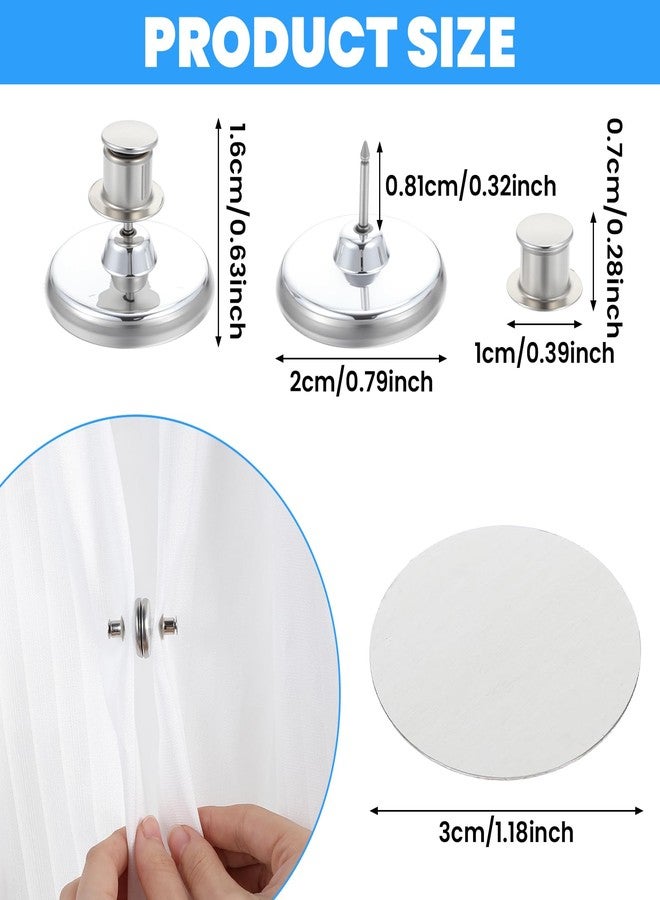 ADLABLD 40Pairs Curtain Magnets, Curtain Magnets Closure Magnetic Curtains Clips Prevent Light Leaking, Keep Curtains Closed for Home Bedroom Bathroom Office Draperies - Image 2
